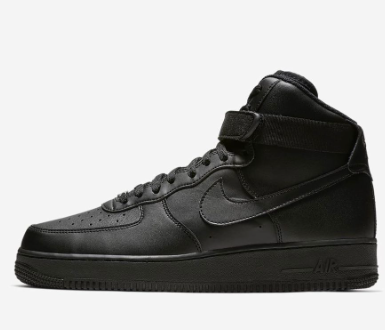 Women's Air Force 1 High Triple Black Shoes 0228